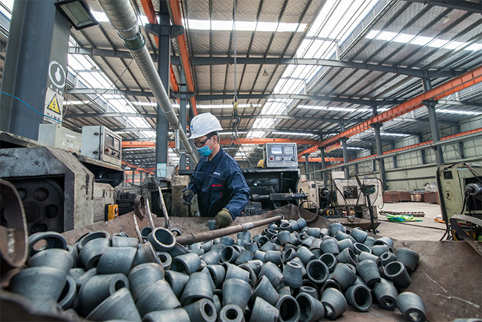 扬州网架配件-锥头加工车间